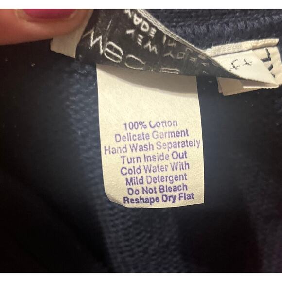 VTG Sweater Loft Sleeveless Knit Cardigan Sweater Vest USA Flag Star Stripe XL - Picture 8 of 9